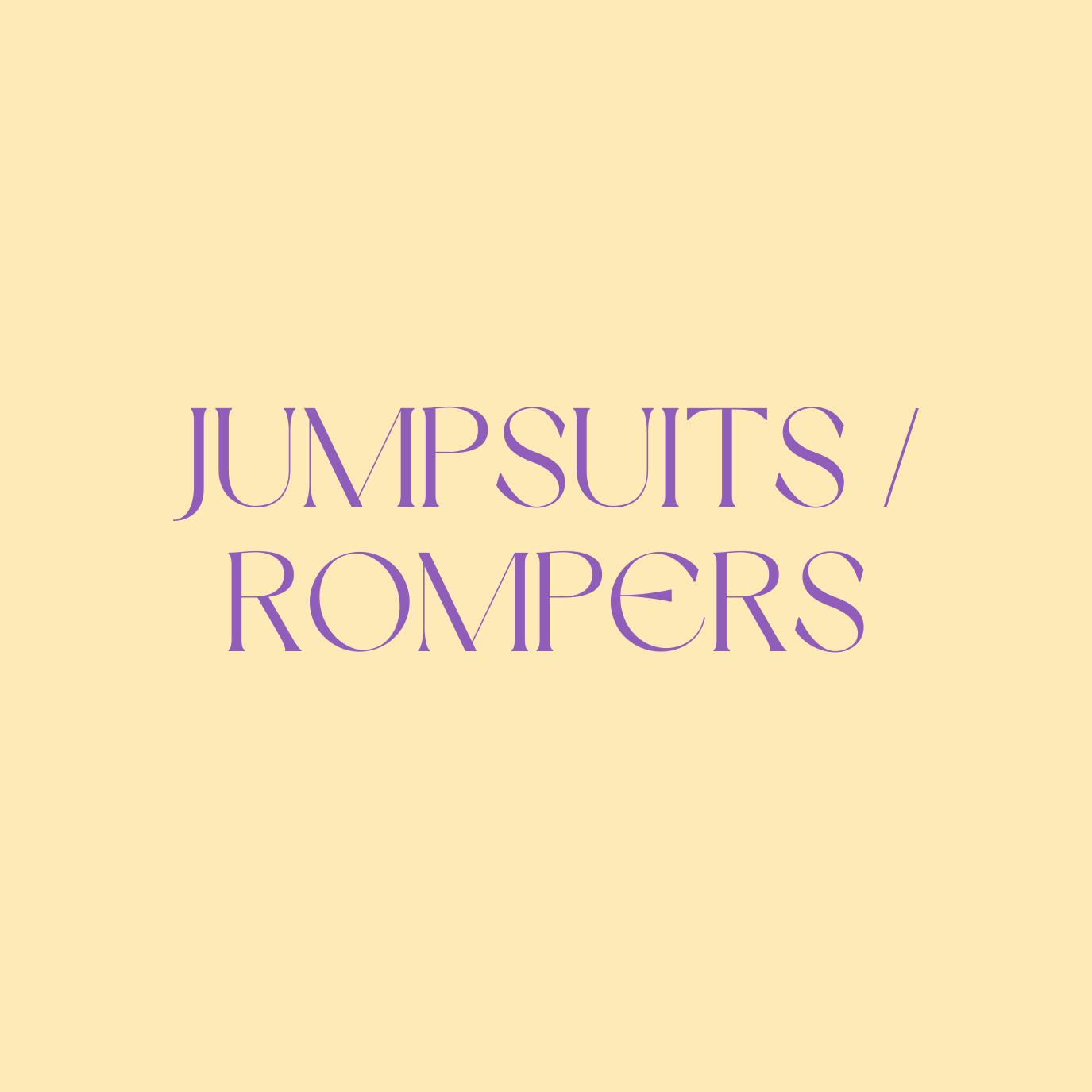 JUMPSUIT / ROMPERS