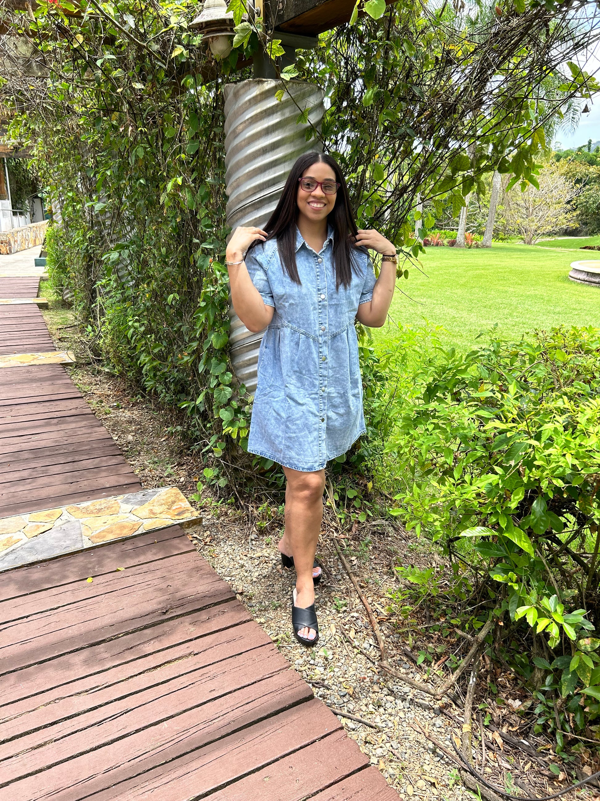 light denim dresses Trendy Light Denim Button-Front Mini Dress | Women's Dresses